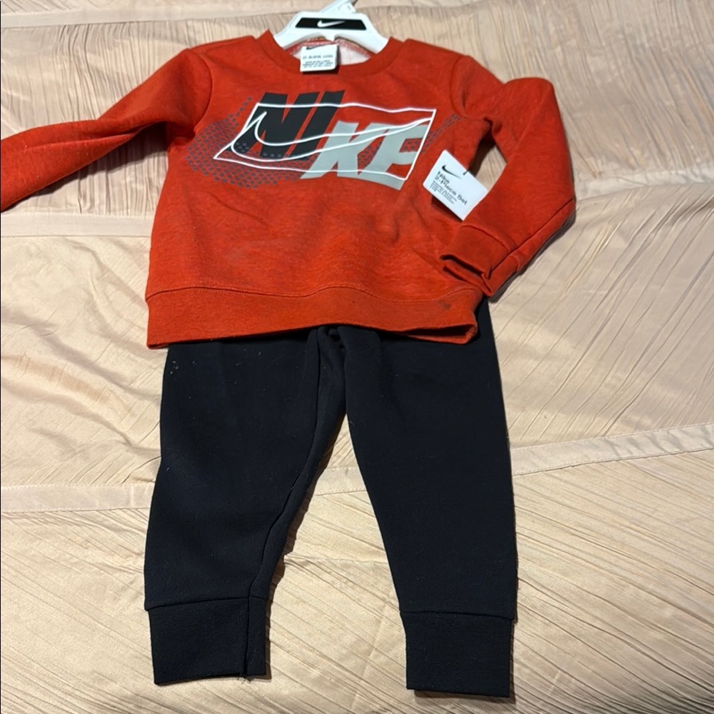 Nike Kids 2 pc Red Sweatsuit with Bold Logo